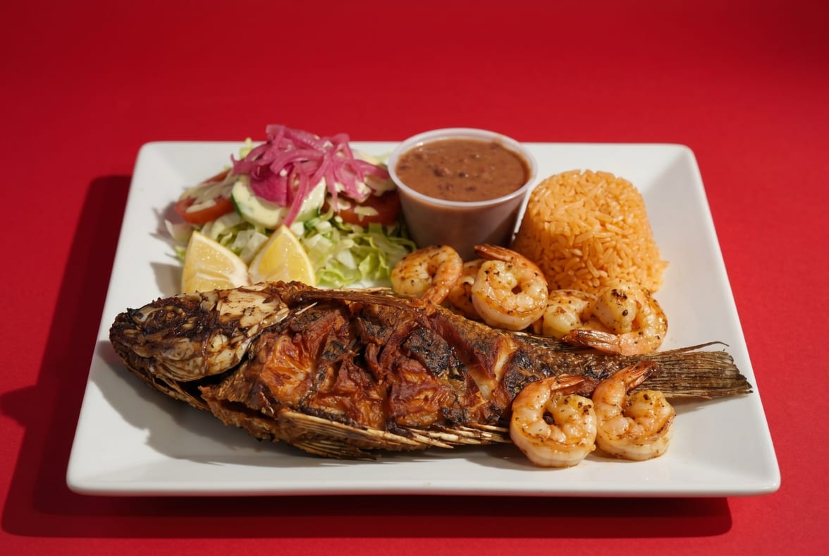 Pescado con Camaron.